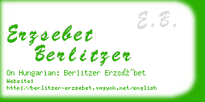 erzsebet berlitzer business card